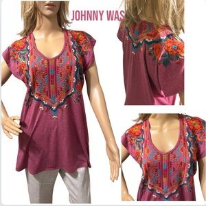 Johnny Was Ornella Jeweled Colored Embroidered Tunic J101192 S/M